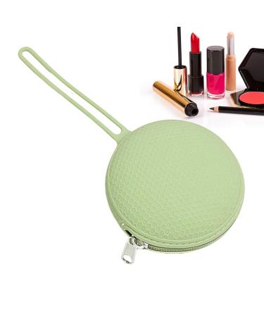 Aibyks Silicone Pacifier Holder - Portable Round Storage Bag for Travel | Zippered Silicone Container for Jewelry & Keys - Green B - Buy Online on GoSupps.com