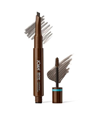 JOAH Brow Down To Me Dual Brow Pencil and Gel for Flawless Brows Black Brown Brown Black Gel