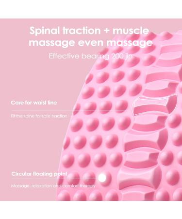 Neck & Back Extensor Pillow | Back Pain Relief Device | Yoga Spine Correction & Relaxation Cushion - Pink - Buy Online on GoSupps.com