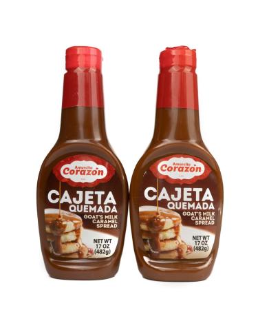 Amorcito Corazn Goat's Milk Cajeta (Caramel Spread) 17oz (482g). 2pc pack, Brown