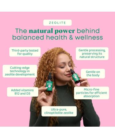 JoySpring DetoxZee Zeolite Drops for Adults Liquid Zeolite Clinoptilolite with Vitamin B12 & Vitamin D3 Sugar-Free Liquid B12 Drops for Energy & Mental Clarity | 18+ | 60-Day Supply | USA Made - Buy Online on GoSupps.com