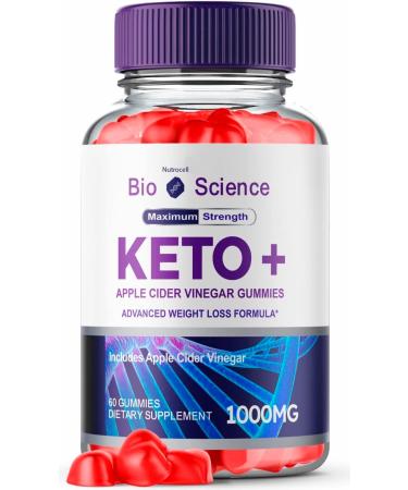 Bio Science Keto ACV Gummies BioScience - Advanced Formula ACV for Health Keto Shark Gummy Bears Apple Cider Vinegar Tank Dietary Supplement 60.0 Servings (Pack of 1)