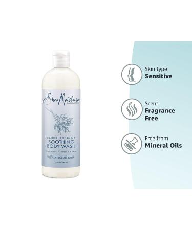 SheaMoisture Soothing Body Wash with Oatmeal and Vitamin E - 19.8 oz - Buy Online on GoSupps.com