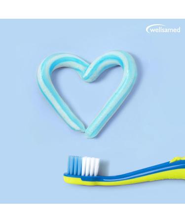 Wellsamed Fantasy 1 Children's Toothbrush - Ideal for Ages 0-2 (Blue-Green 12 Pack) | International Shipping Available - Buy Online on GoSupps.com