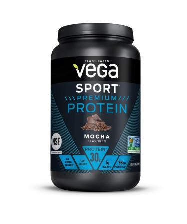 Vega Sport Protein Powder Mocha (19 Servings, 28.6 Ounce) - Plant-Based Vegan Protein Powder, BCAAs, Amino Acid, tart cherry, Non Dairy, Keto-Friendly, Gluten Free, Non GMO (Packaging May Vary)