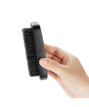 Men's Mustache Oval Black Brush - Premium Beard Care & Cleaning Kit for Styling & Massaging - Buy Online on GoSupps.com