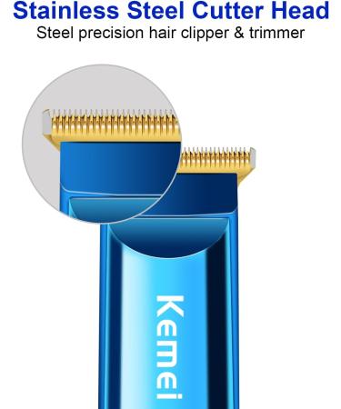 KEMEI Blue Hair Clippers for Men Cordless Clippers for Hair Cutting Professional Barber Clippers USB Rechargeable Wireless Haircut Clippers km-075 - Buy Online on GoSupps.com