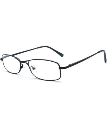 Extra Wild Metal Reading Glasses - 3-Pack Black with Spring Hinge & Hard Case for Men & Women - 2.0 Diopters - Buy Online on GoSupps.com