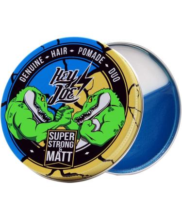 HEY JOE! Genuine Hair Pomade Men's Duo 100 ml 2-in-1 Tin with Hair Pomade Men Extra Strong Hold + Matte Finish - Professional Hair Styling Products 50 ml (Pack of 2) Genuine Hair Pomade Duo - Buy Online on GoSupps.com