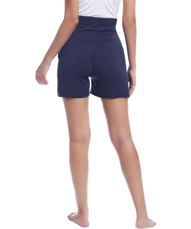 Amorbella Maternity Yoga Shorts XL Navy Blue | Pregnancy Lounge Wear Pants - Buy Online on GoSupps.com