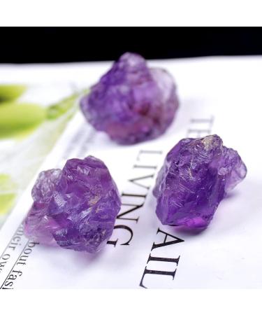 1 Pcs Natural Raw Amethyst Quartz Crystal Rough Stone Specimen Crystal Love Natural Stones and Minerals Fish Tank Full of Texture (Size : 30-40g) - Buy Online on GoSupps.com