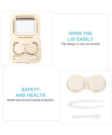 Milist Portable Contact Lens Case Kit with Mirror - Pink Contact Lens Organizer for School Home & Travel - Buy Online on GoSupps.com