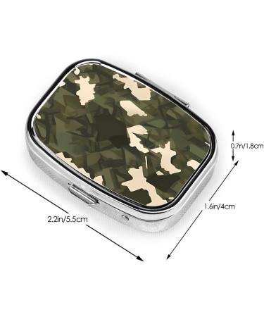 Army Camouflage 2 Compartment Pill Case | Cute Travel Pill Organizer & Purse Gift - Buy Online on GoSupps.com