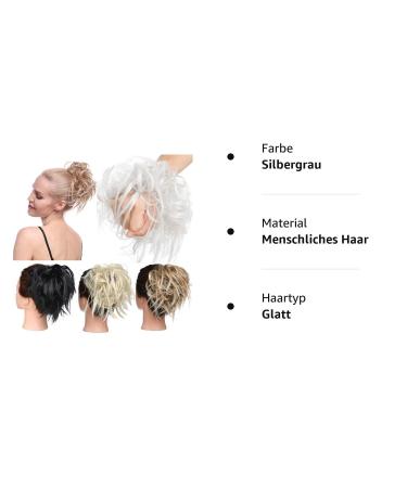 Shop Tess Hair Part Dutt Hair Tie - Silver Gray Hair Extensions for Women | 45g Smooth Shaped Updos - Affordable International Shipping - Buy Online on GoSupps.com