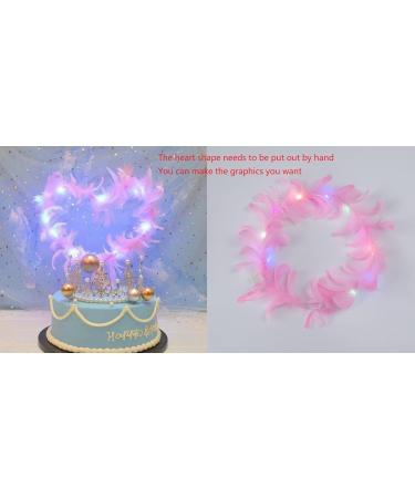 WHSCwp LED feather headband 6-piece headband headband flower girl hair accessory birthday wedding party (Multicolor) - Buy Online on GoSupps.com