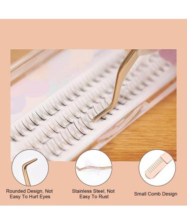 Lash Tweezers Eyelash Applicator Stainless Steel Upgraded 2 in 1 Lash Extension Tweezers with Comb Eyelash Applicator for Precise Lash Application Removing Eyebrows (Rose Gold) - Buy Online on GoSupps.com