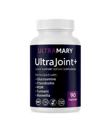 Ultra Mary Glucosamine Chondroitin MSM and Turmeric Supplement Joint Support Supplement for Women and Men with Boswellia and Chondroitin Sulfate for Joint Health Mobility & Flexibility 90 Capsules