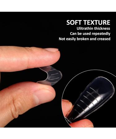 BNG 120-Piece Dual Shapes Nail Tips Set | Ballerina & Flat Square Professional Nail Extensions | Clear Polymer Gel Complete Cover - Buy Online on GoSupps.com