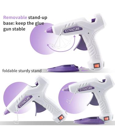 Covacure Kids Hot Glue Gun Kit with 40 Glue Sticks - Fast Heating & Drip Proof for Arts, Crafts, DIY - Includes Finger Protectors & Base Stand - Buy Online on GoSupps.com