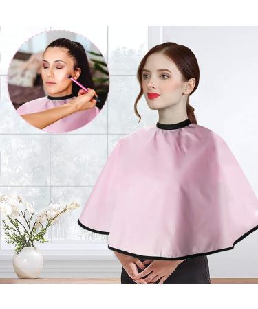 Noverlife Pink Shortie Makeup & Beard Shaving Cape | Salon Styling Bib for Barber & Beautician - Buy Online on GoSupps.com