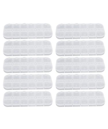 10 pieces of jewelry box organizer transparent storage box for nail tips plastic waterproof pearl box for nail decorations