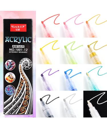 12 Colors Nail Art Pens Set - Graffiti Dotting & Liner Painting Tools for DIY Manicure | Perfect for Home & Salon - Buy Online on GoSupps.com