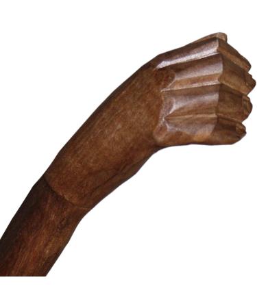 Hand-Carved Nora Back Scratcher - 50cm Curved Lime Wood Dark Stained Made in Germany | International Shipping - Buy Online on GoSupps.com