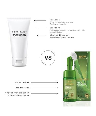 WOW Skin Science Aloe Vera Exfoliating Face Wash | Foaming Cleanser for All Skin Types | Acne Treatment for Women & Men | 100ml Facial Scrub - Buy Online on GoSupps.com