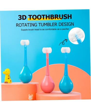 Beavorty 2-Pack Cartoon Tumbler Toothbrush for Kids | Charming Manual Tooth Cleaning Brushes - Buy Online on GoSupps.com