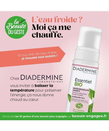 Diadermine Essential Bio Facial Cleaner - Soiling Foam with 99% Natural Ingredients & Prebiotics - 150 ml - Bio-Certified International Shipping - Buy Online on GoSupps.com