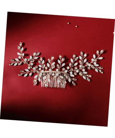 FOMIYES Wedding Side Comb Crystal Hair Comb Leaf Crystal Comb Rhinestone Clip Comb Bridal Hair Clip Vine Side Comb Leaf Hair Comb Wedding Side Headpiece Wedding Dress Accessories Bride - Buy Online on GoSupps.com