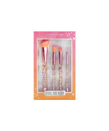 Profusion Cosmetics It's a Vibe Brush Set - Vegan & Cruelty-Free 4-pc Face & Eye Brushes | Premium Fibers & Confetti Handles for Powder Cream & Liquid Formulas - International Shipping Available - Buy Online on GoSupps.com