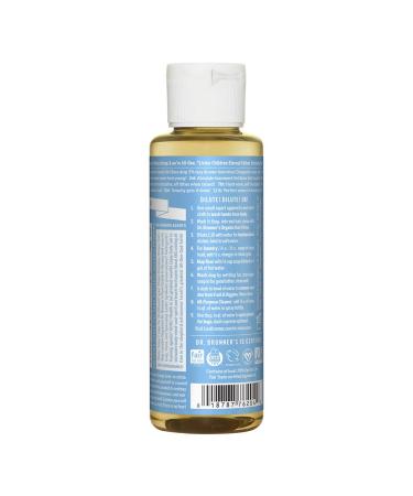Dr. Bronner's Baby Unscented Pure-Castile Liquid Soap - Organic 18-in-1 Uses for Face, Hair, Laundry & Dishes - Gentle for Sensitive Skin & Babies - Vegan, Non-GMO, 4oz - Buy Online on GoSupps.com