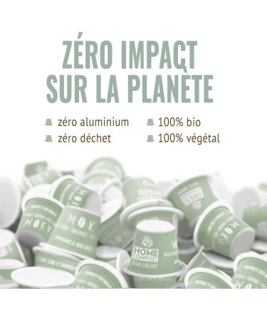 MOKA 10 Capsules 100% Pure Organic Ethiopian Arabica - Compatible with Nespresso Capsule Machines - Intensity 8 - Biodegradable and Home Compost - Espresso and Lungo - Roasted in France - Buy Online on GoSupps.com