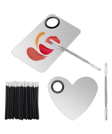 Saycker Makeup Palette Lipstick Applicator with Spatula Lip Gloss Brush Makeup Tool Set Suitable for Lipstick Foundation and Other Cosmetic Color Mixing(Makeup Palette Set)