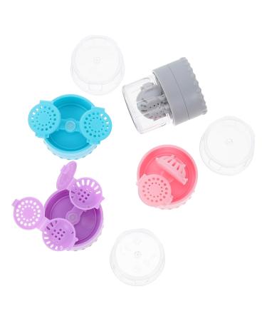 HEALVIAN 8 STK Cleaning of colored contact lenses glasses cleaner suitcase kit Reusable face pads eye lens container cosmetic lens cleaning container Mini cleaning box PP