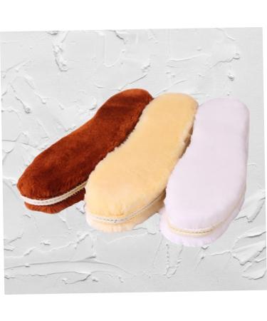 Healeved Winter Felt Shoe Insoles - 3 Pairs Plush Wool Inserts for Cold Weather Comfort - Size 38 - Buy Online on GoSupps.com