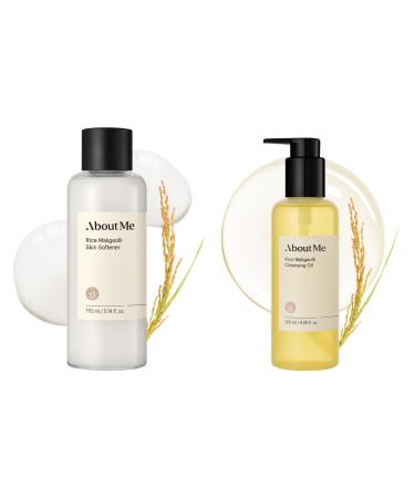 ABOUT ME Rice Makgeolli Skin Softener + About Me Rice Makgeolli Cleansing Oil Bundle