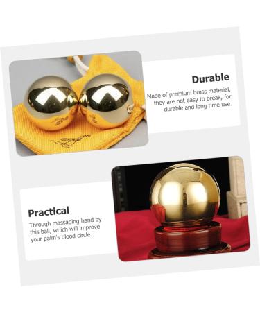 Clispeed 4-Piece Brass Massage Ball Set | Gymnastics Hand & Foot Exercise | Relaxing Massage Balls for Stress Relief - Buy Online on GoSupps.com