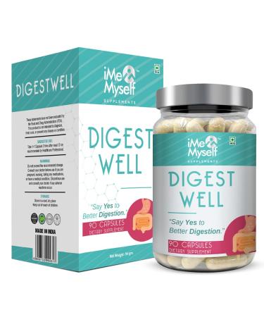 iMeMyself DigestWell Capsules 90 | Superior Digestive Enzyme Blend with Probiotics & Ancient Herbal Wisdom | Vegetarian Capsules for Complete Digestive Comfort