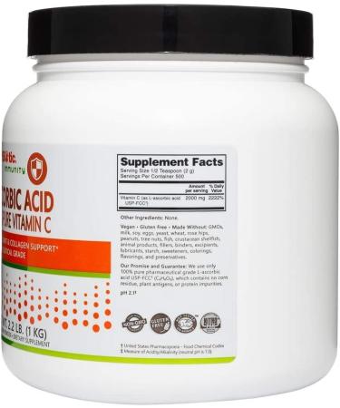 Buy NutriBiotic 100% Pure Vitamin C Powder | Immunity Boost | 2.2 lb (1 kg) - Buy Online on GoSupps.com