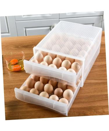 1 pc box Container Household Plastic Trays Transparent Containe Dumplings Double-deck Home re-usable Transparent Color 34X26CM double-deck - Buy Online on GoSupps.com