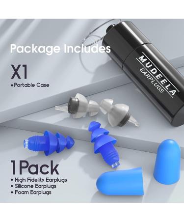 MUDEELA High Fidelity Concert Earplugs - 23db Noise Reduction for Musicians, Concerts & Motorcycles - Black - Buy Online on GoSupps.com