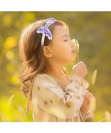 Totelux Mermaid Headband - Reversible Fish Tail Hair Hoop with Pearl for Women & Girls - Light Purple - Buy Online on GoSupps.com