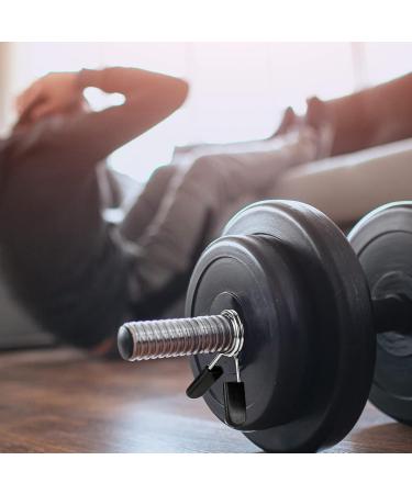 High-Quality 30mm Dumbbells with Spring Clamping Collars | Durable Stainless Steel Barbell Clips for Safe Training | Stronglift Silver - Buy Online on GoSupps.com