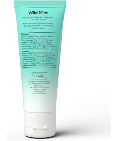 BURST Fluoride Free Whitening Toothpaste for Stain Removal (4.7oz/2 Pack/Wild Mint) | for Sensitive Teeth | with Xylitol | Vegan Gluten & SLS Free Fluoride-Free: Wild Mint 2 Pack - Buy Online on GoSupps.com