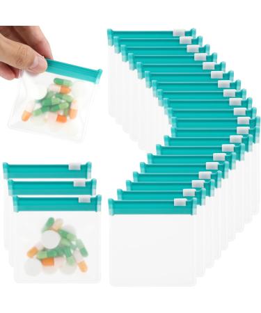 24Pcs Zippered Pill Pouch Bags - Reusable Medicine Organizer for Travel | Slide Lock Self-Sealing Bags for Pills & Vitamins (Green 2.95x2.95 inch - Buy Online on GoSupps.com