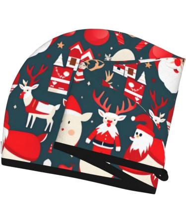 Merry Christmas Coral Velvet Hair Cap | Quick-Dry Towel Wrap for Travel & Home - Perfect for Men & Women - Buy Online on GoSupps.com
