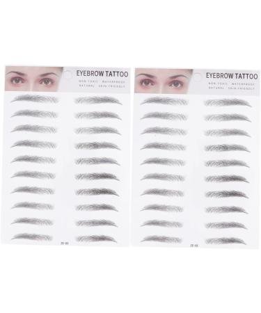 Beavorty Artificial Eyebrow 6 pcs 3d s cosmetology kit Brow Shaper Makeup Eyebrow Transfer template 1 count (Pack of 1) Blackx3pcs - Buy Online on GoSupps.com