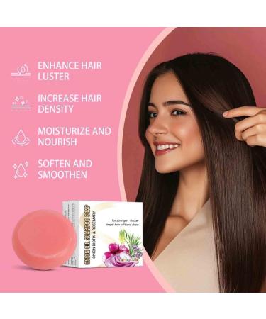 2PCS Onion Oil Shampoo Soap Enhance Hair Luster Deep Cleaning Moisturizing Scalp Soften Smoothen Hair Shampoo Bar - Buy Online on GoSupps.com